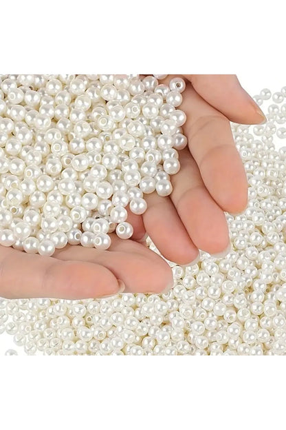 8mm 100 Gram Tam inci , Anahtarlı inci Yapımı Malzemesi , Hobi Ürünleri , Ekru İnci