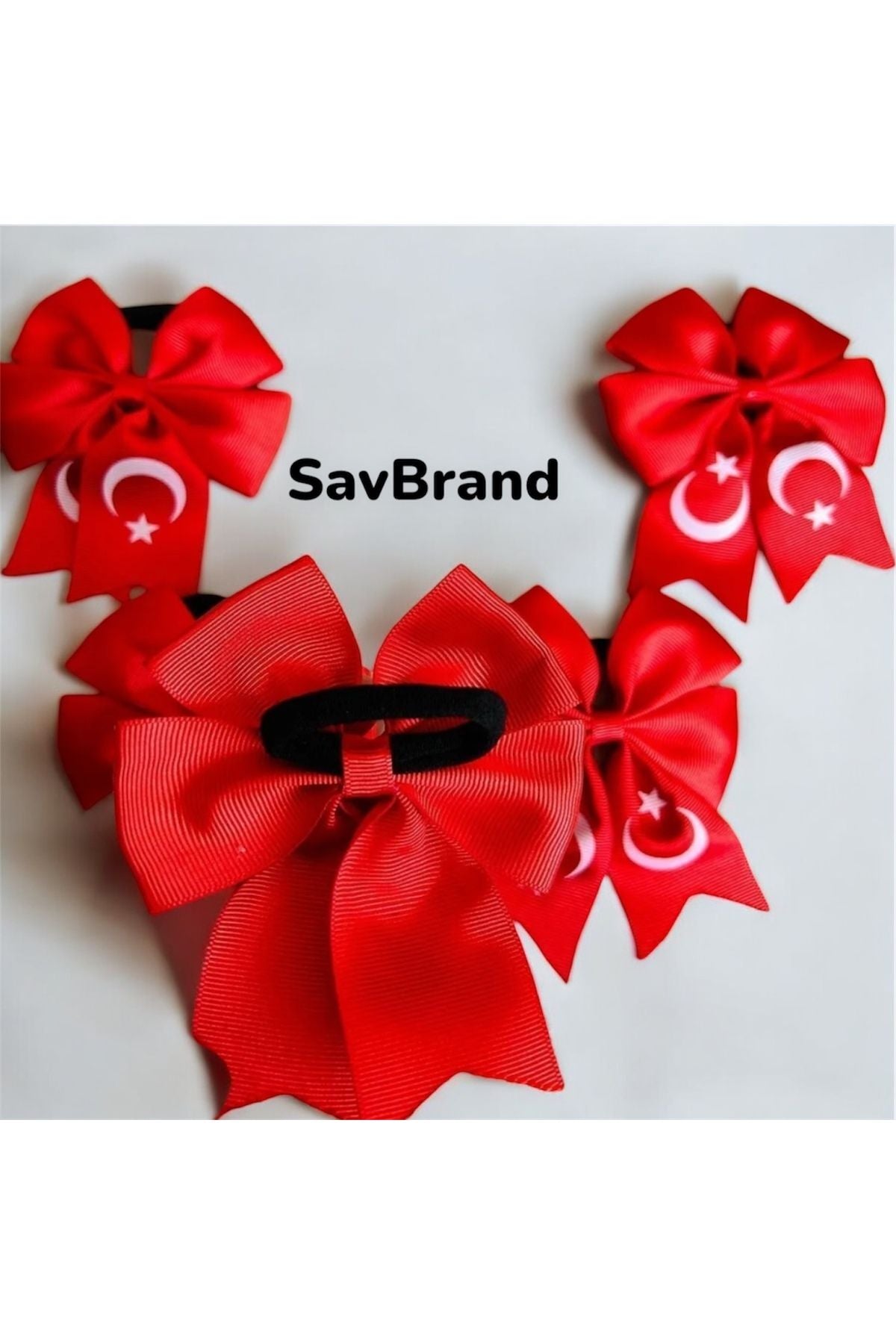 Kırmızı Türk Bayrağı 23nisan,19mayıs,29ekim Bayram Lastikli Toka Seti