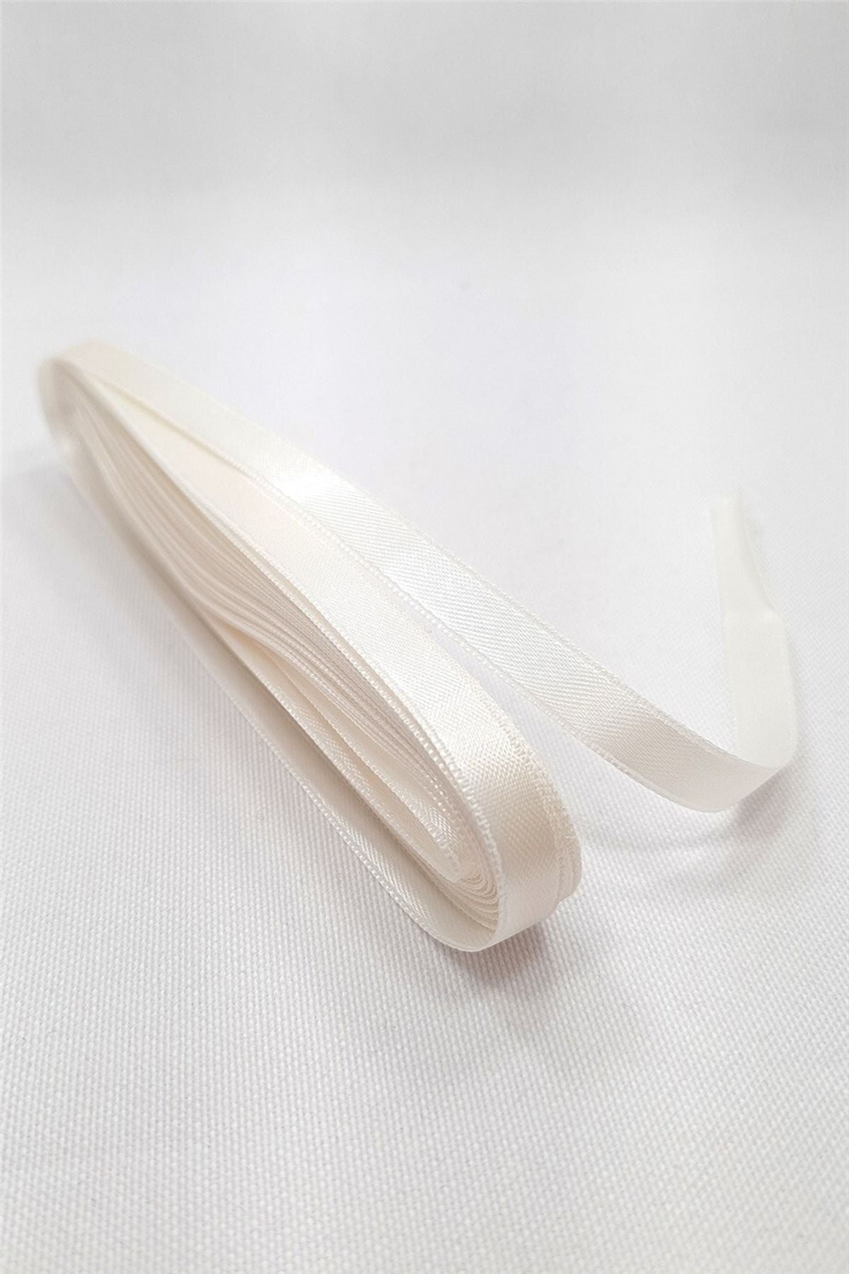 1cm Krem Saten Kurdele 10mt Nursabi