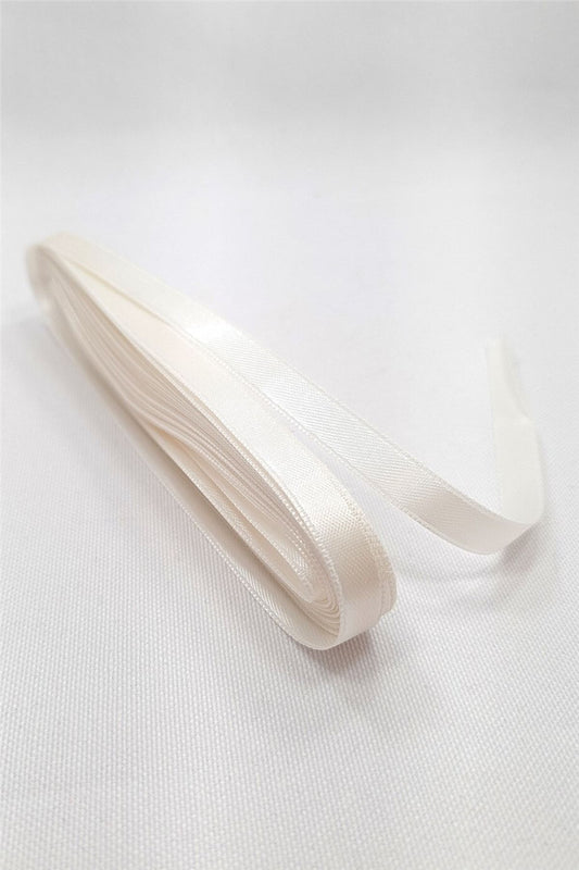 1cm Krem Saten Kurdele 10mt Nursabi