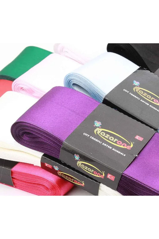Cremefarbenes Satinband 6 cm (60 mm) 10 Meter