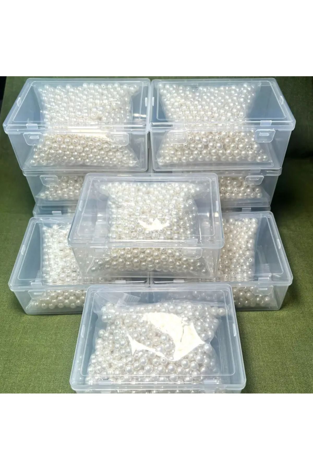 8mm 100 Gram Tam inci , Anahtarlı inci Yapımı Malzemesi , Hobi Ürünleri , Ekru İnci