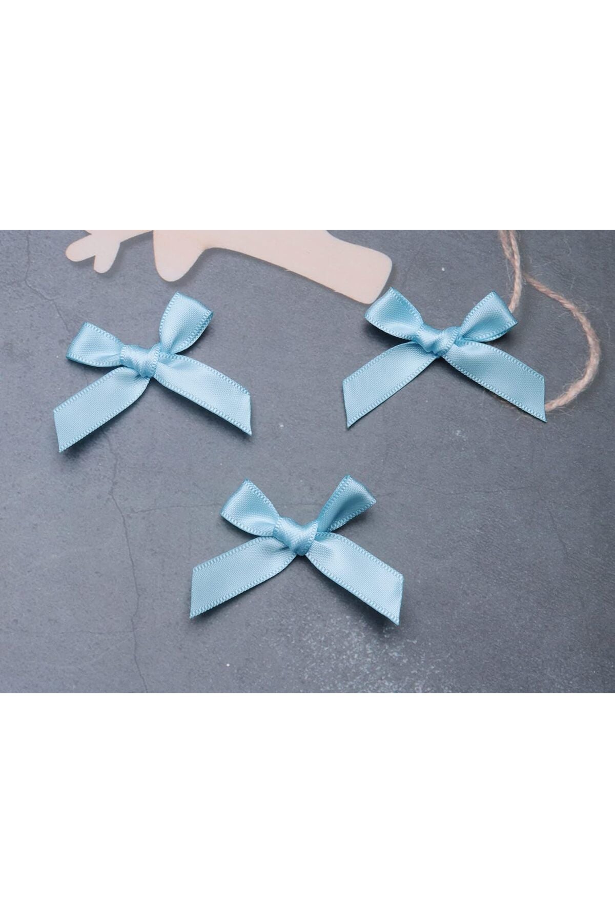 Fiyonk Saten 6 mm Kurdele Mavi 50 Adet