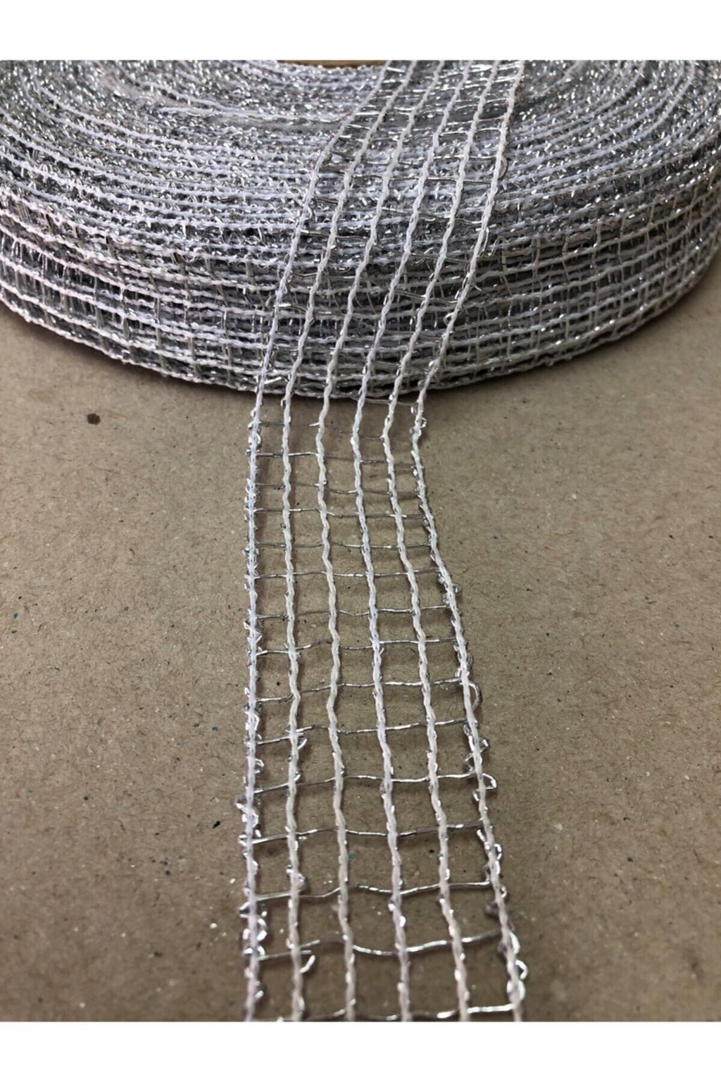 3 Metre Gümüş Jüt File Kurdele (2.5 Cm En)