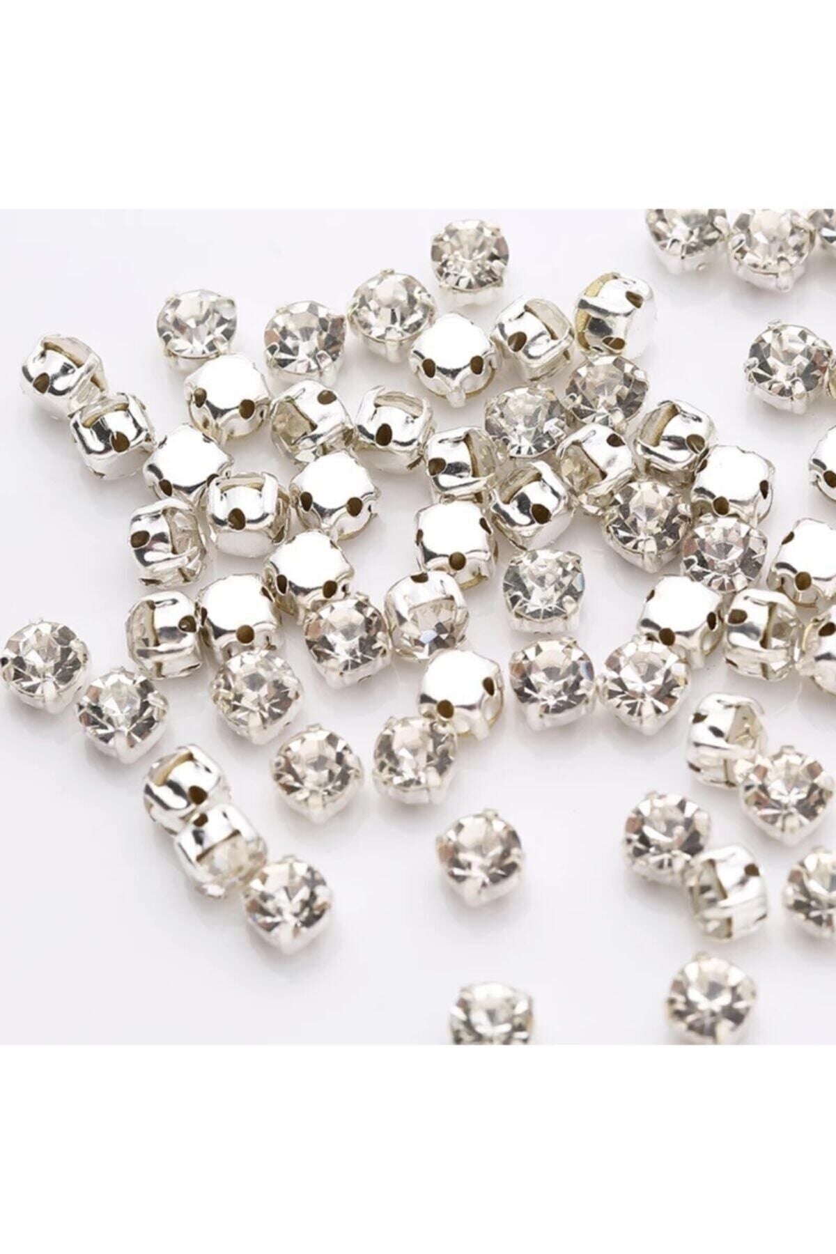 Gümüş Renk Kasalı Dikme Beyoğlu Taşı Ss20 (4,7 mm) 1 Paket = 1440 Adet