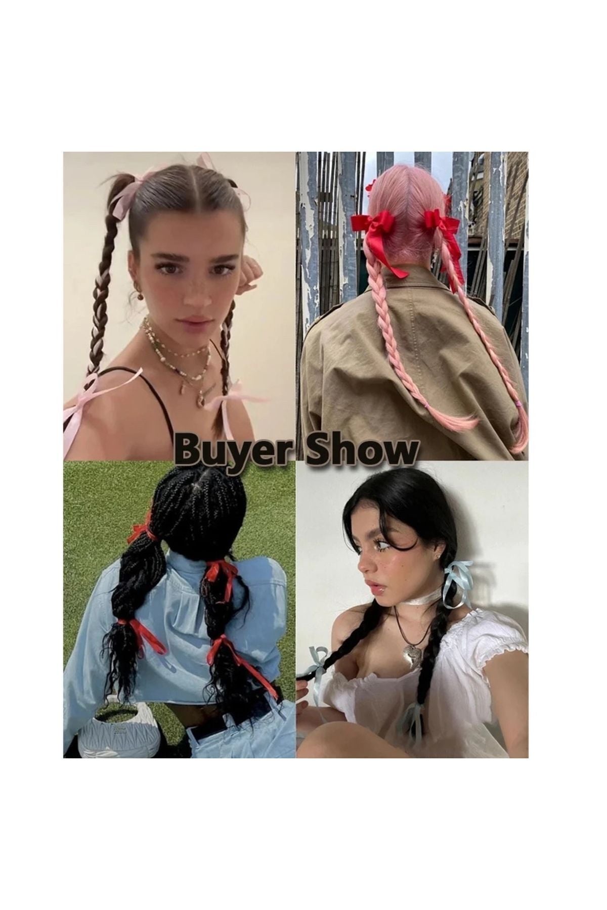 2’li Kırmızı Lovely Kurdele Toka