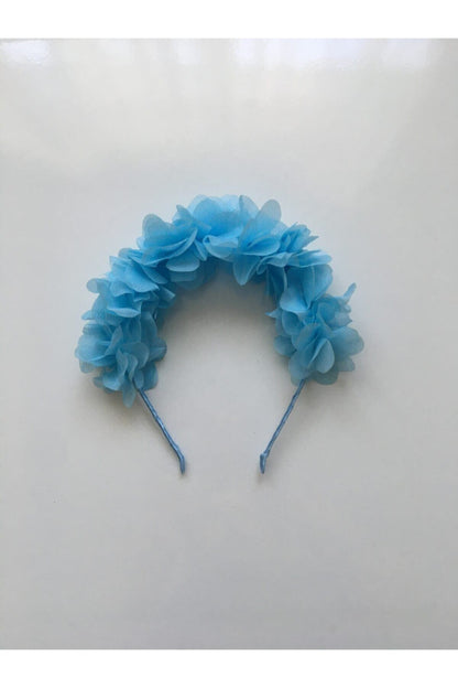 Florale Schwangerschaftskrone Partykrone Blau