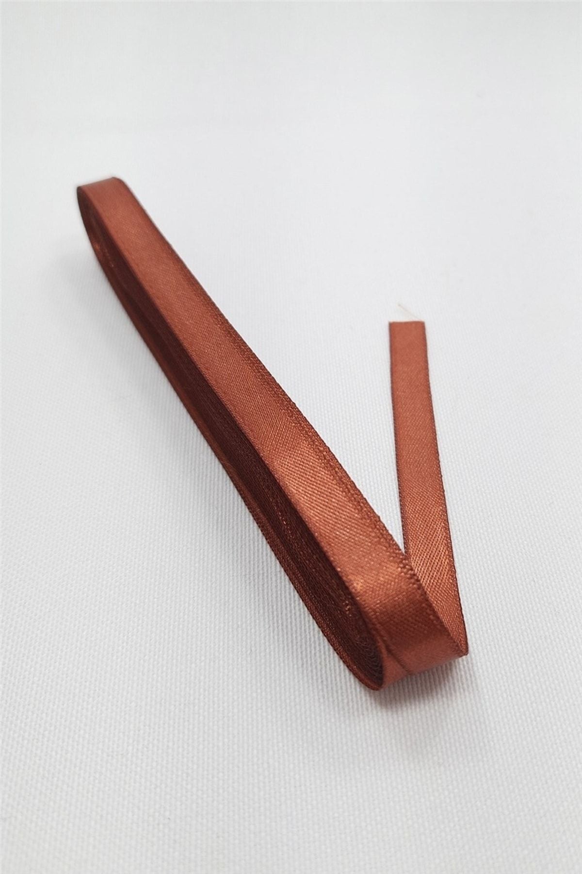 1cm Kiremit Rengi Saten Kurdele 10mt