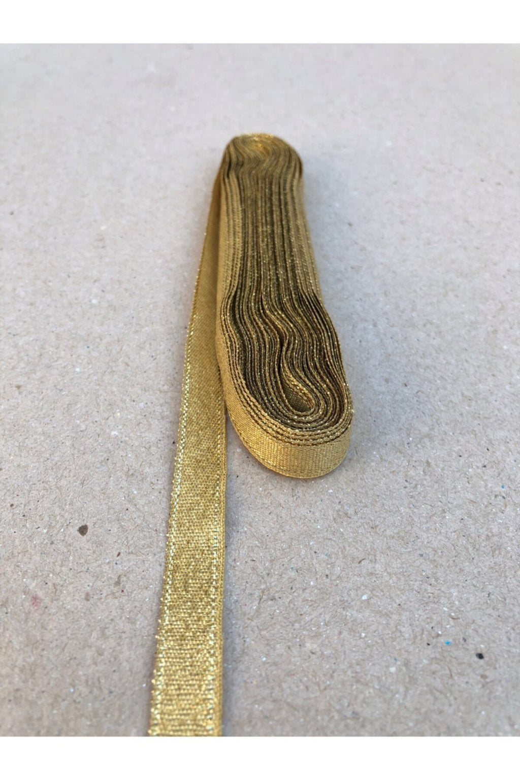 10 Metre Altın Simli Kurdele (1 cm En)