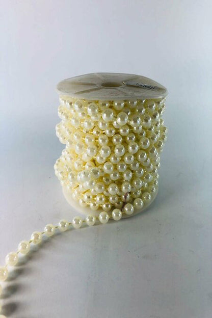 2 Meter Perlmuttband – 8 mm Creme | Zum Basteln und Dekorieren