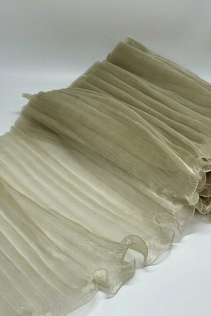 Gelin Çiçeği Sarma Tülü 10 mt   , Fırfırlı Gelin Çiçeği Sarma Tülü Paket