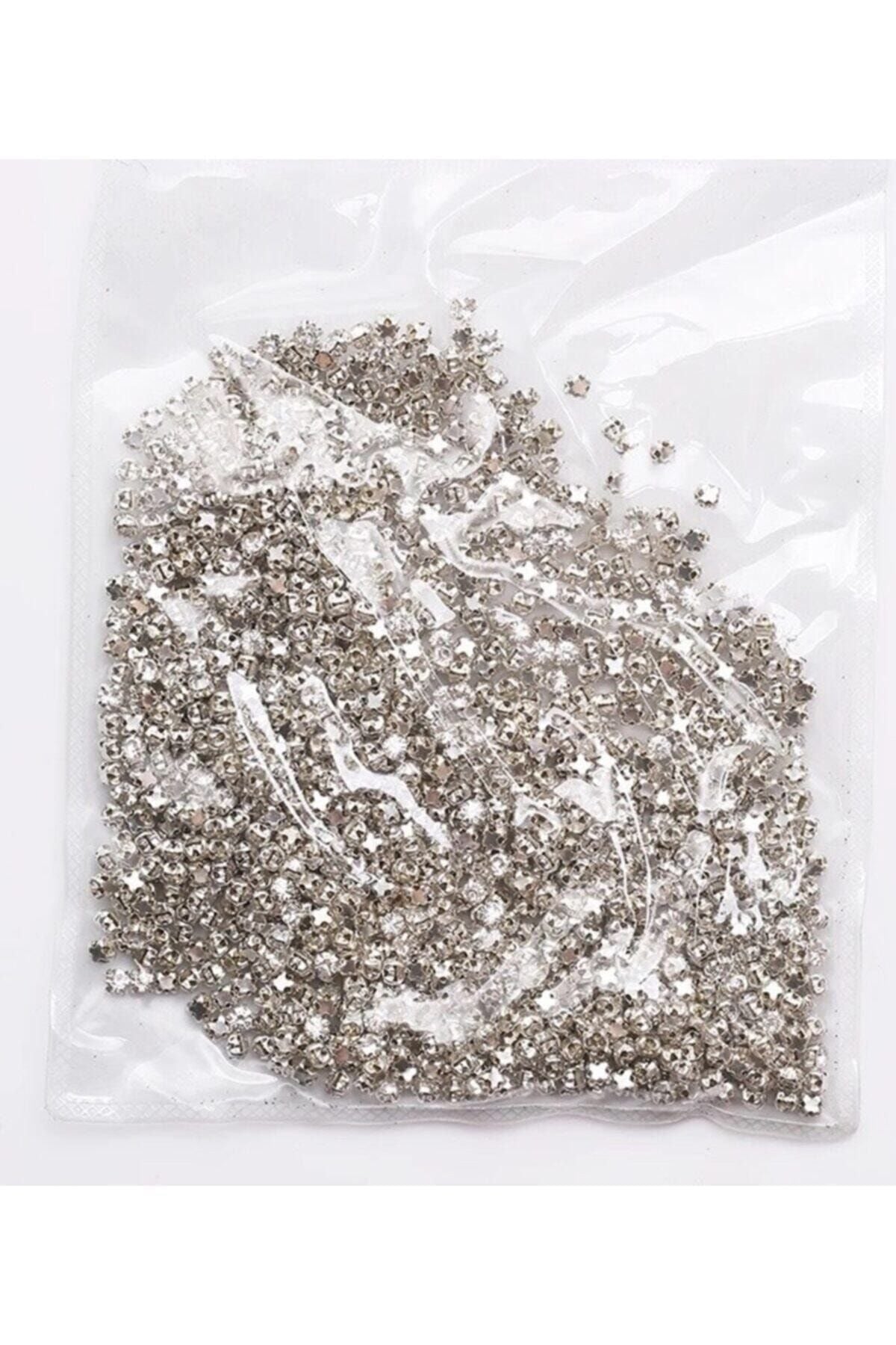 Gümüş Renk Kasalı Dikme Beyoğlu Taşı Ss20 (4,7 mm) 1 Paket = 1440 Adet