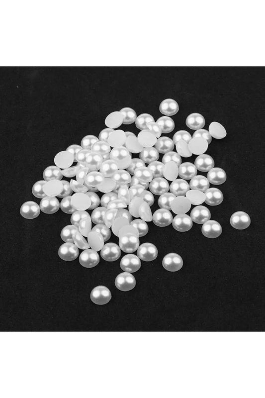 8mm Beyaz Yarım İnci Süsleme Boncuğu – Takı, Nikah Şekeri, Davetiye İçin