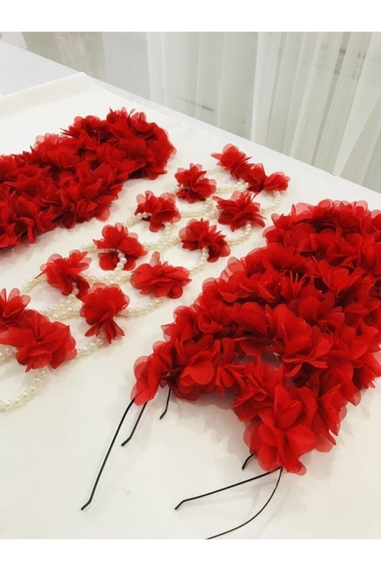 Nedime Bileklik Ve Nedime Taç Set 28 Parça Modajico