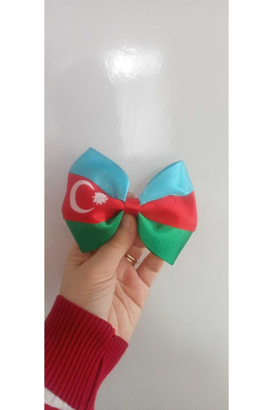 Azerbaycan Bayrak Konsept Klipsli Fiyonk Toka
