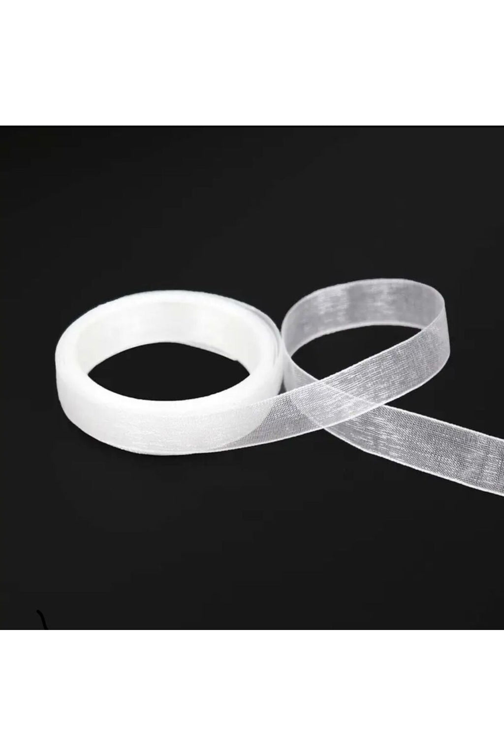 Beyaz Tül Organze Kurdele 1cm , ince Tül Kurdele, Nikah şekeri süsleme