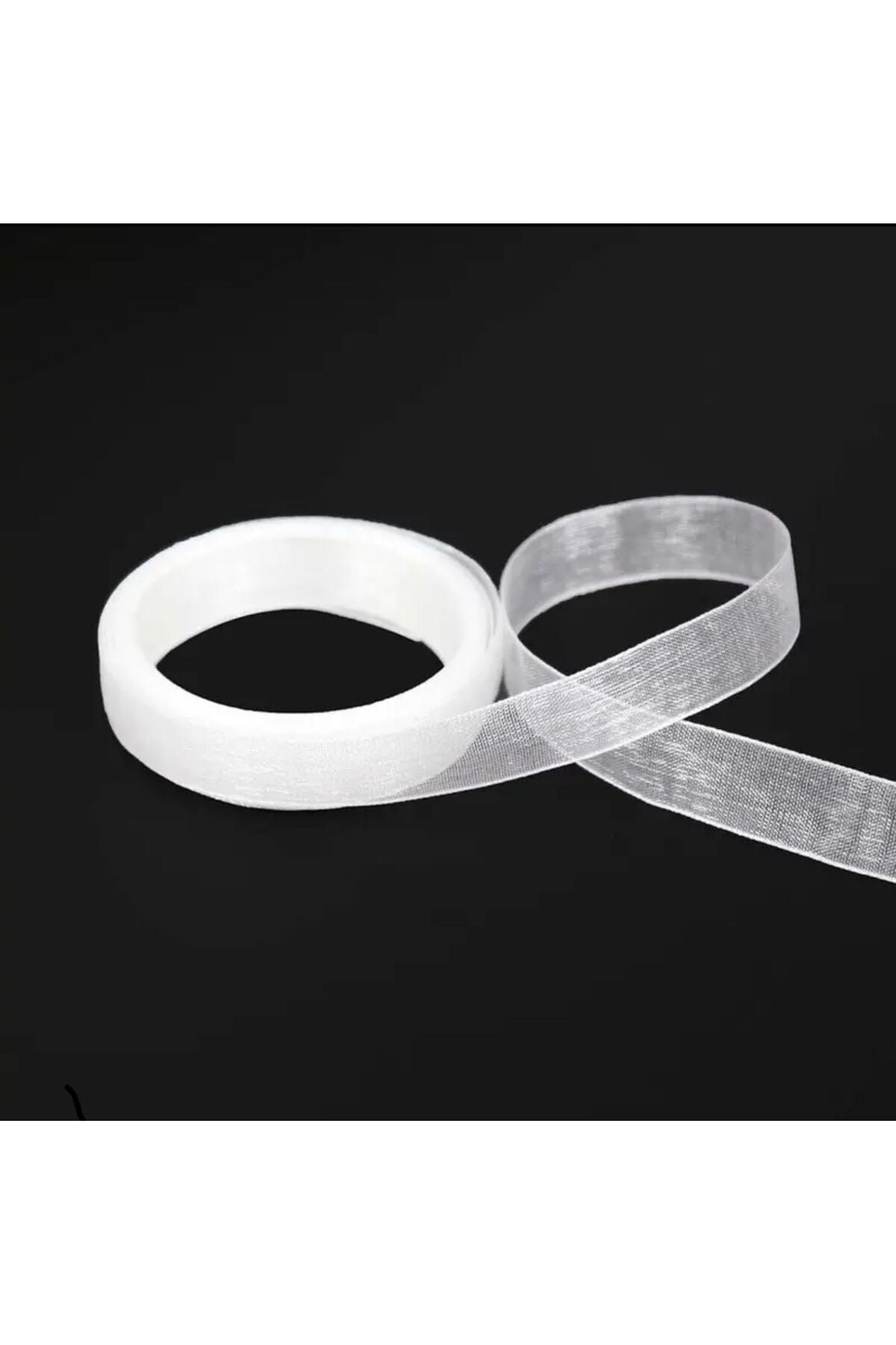 Beyaz Tül Organze Kurdele 1cm , ince Tül Kurdele, Nikah şekeri süsleme