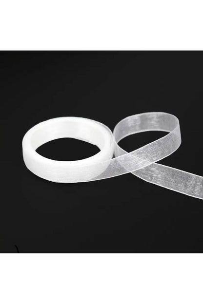 Weißes Tüll-Organzaband 1cm, dünnes Tüllband, Hochzeits-Süßigkeiten-Dekoration