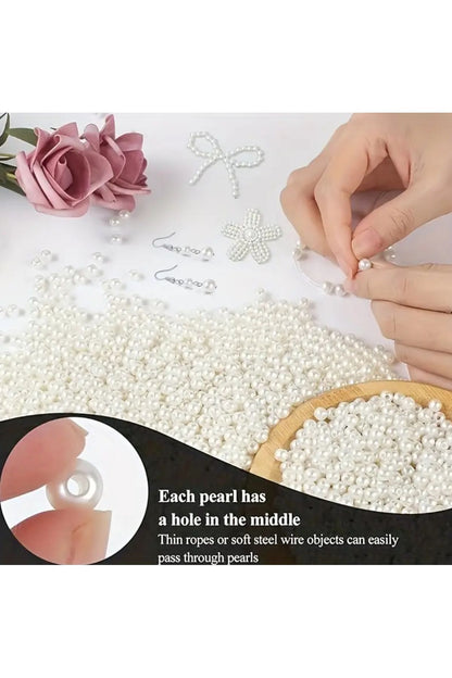 8mm 100 Gram Tam inci , Anahtarlı inci Yapımı Malzemesi , Hobi Ürünleri , Ekru İnci