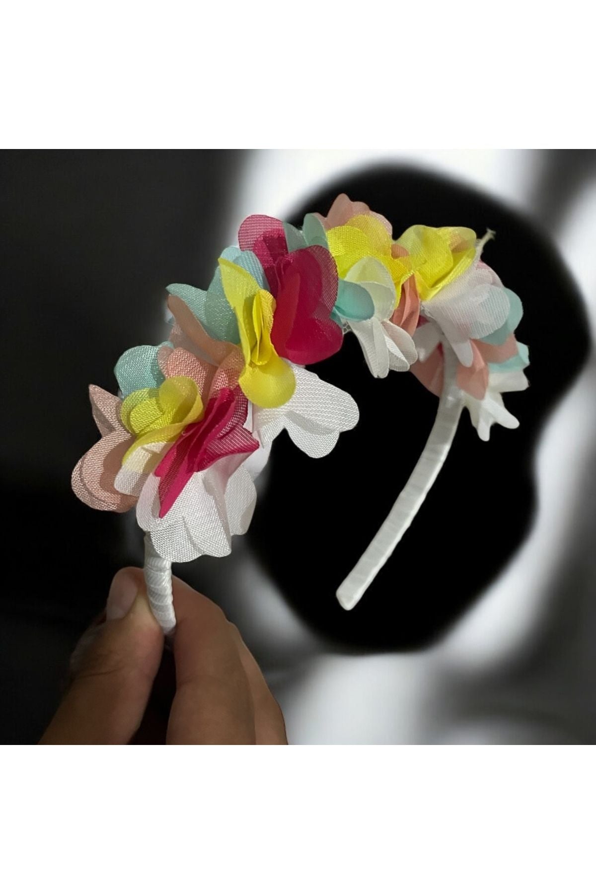 Buntes Blumenmädchen-Kronen- und Haarnadel-Set