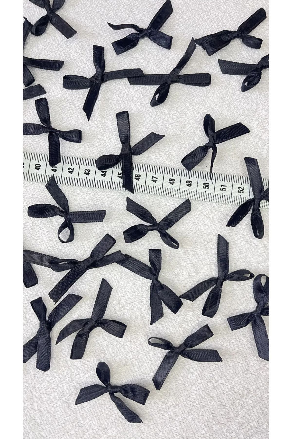 Fiyonk Saten Siyah 6 mm Kurdele 50 adet