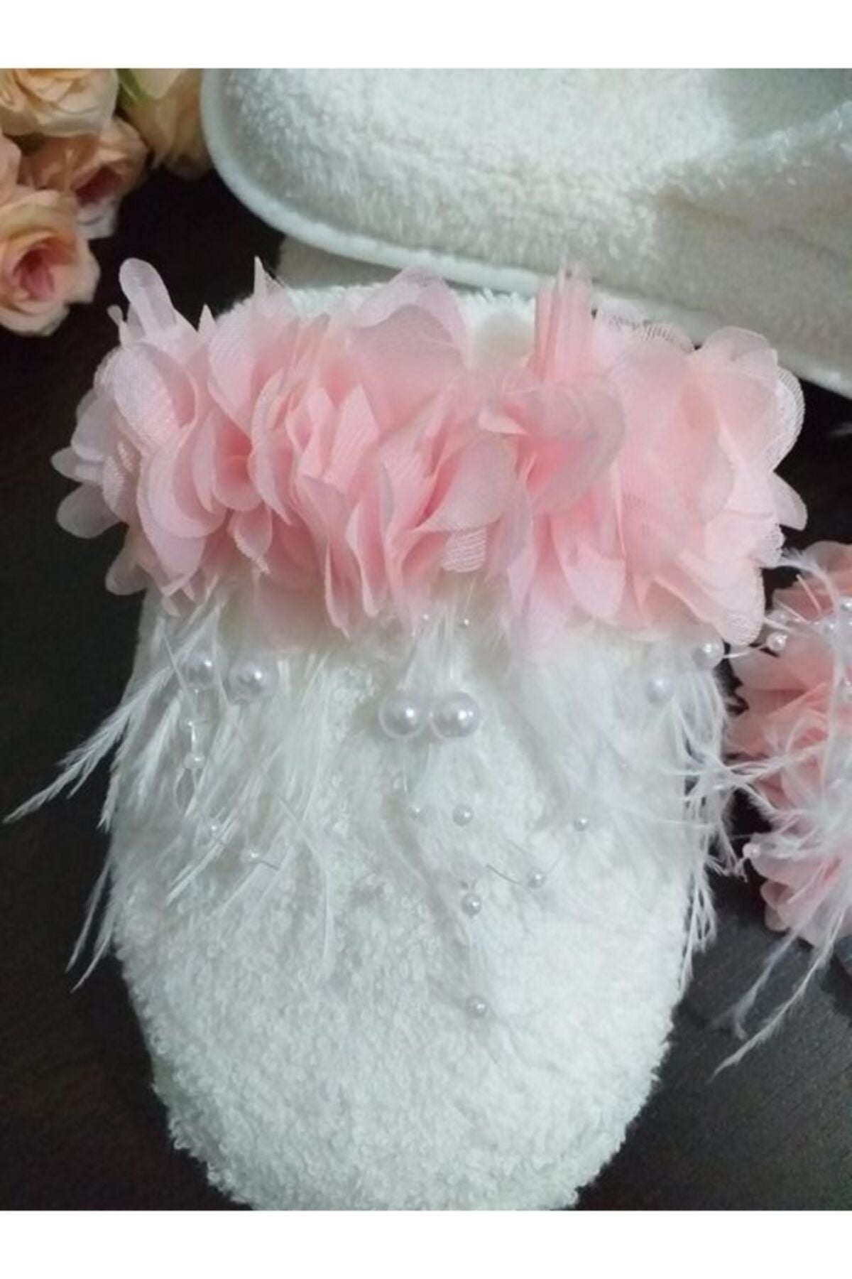Lohusa Terlik Ve Taç Bebek Patik Ve Bandana Seti