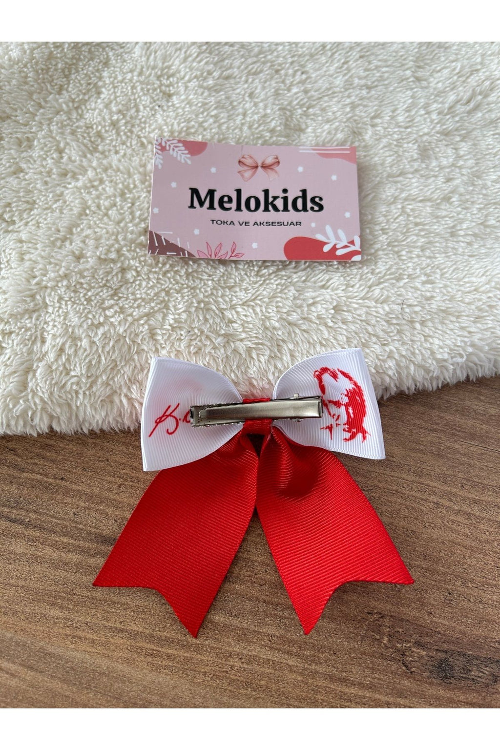 23. April Atatürk und Flaggenband Kinderschnalle mit 2 Clips