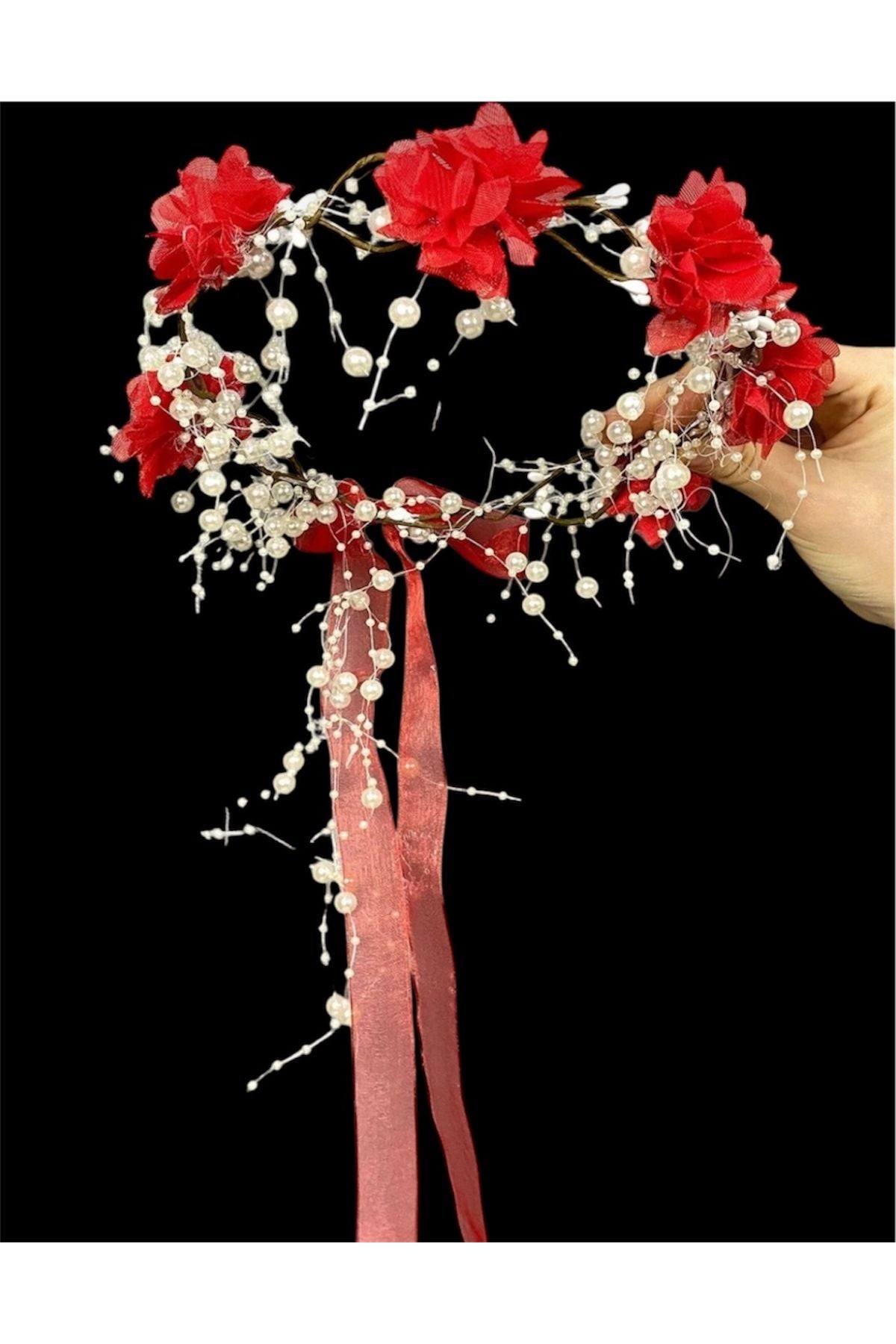 Lazer Çiçekli Özel Tasarım Taç, Nedime Tacı, Gösteri Tacı, Kına Tacı, Dış Çekim Tacı