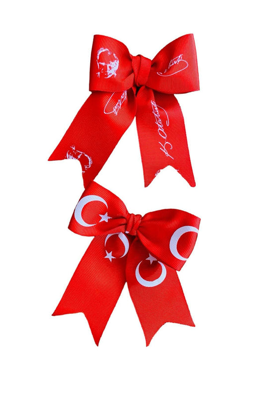 Türk Bayraklı Toka/29 Ekim/23nisan  2 adet atatürk baskı klipsli toka