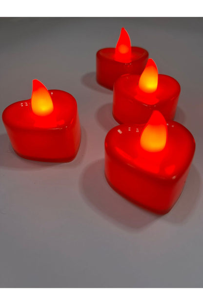 Herzförmige batteriebetriebene LED-Kerzen (5er-Pack) – Love-Filled Lights
