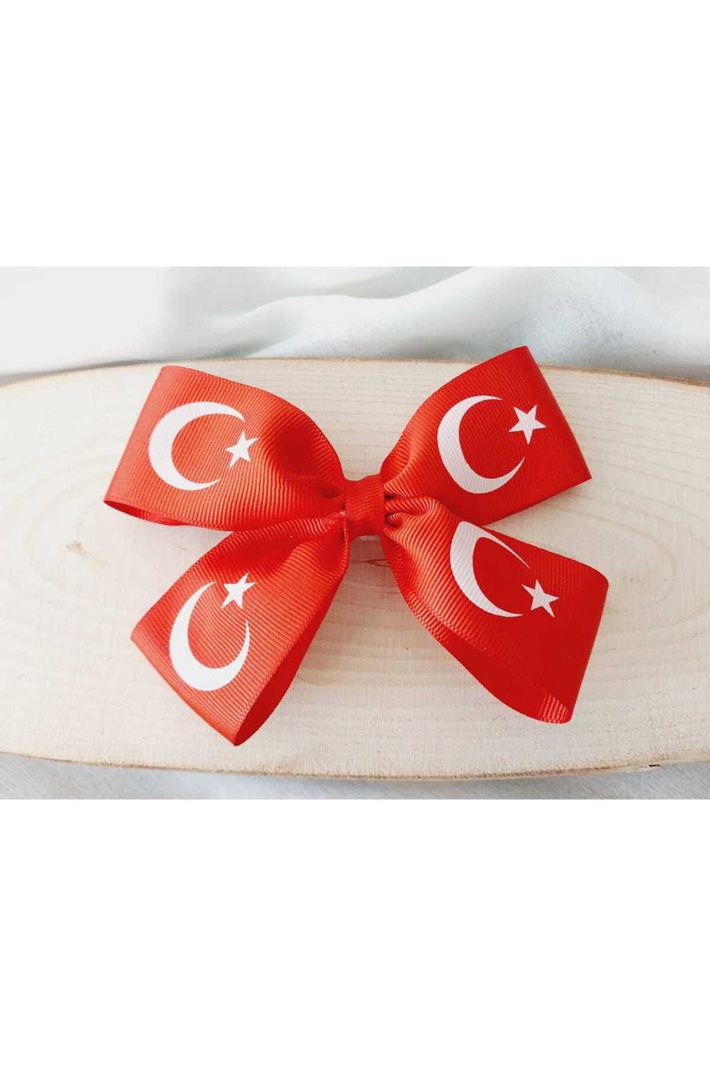 Kırmızı Fiyonk 29 Ekim, 23 Nisan Türk Bayrağı Temalı Klipsli Toka