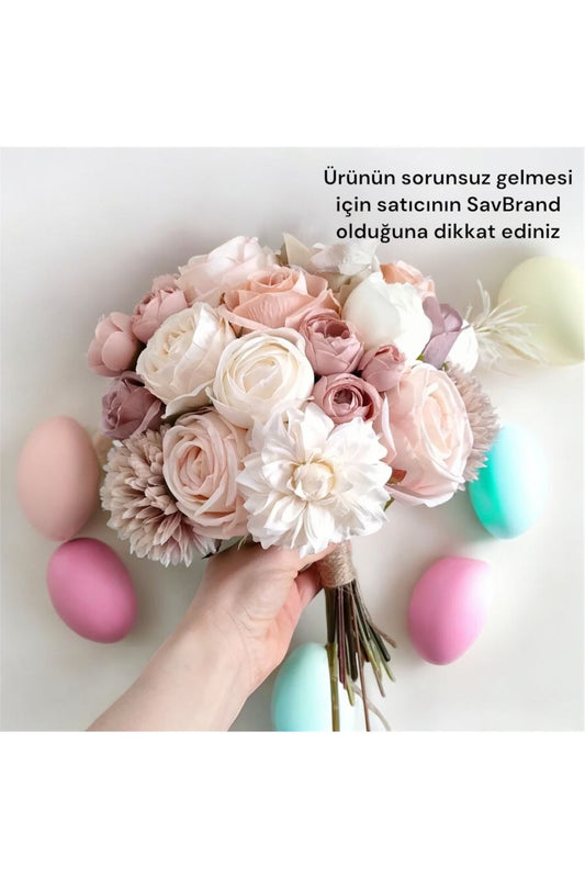 Pudra Çiçekli Şakayıklı Gelin Çiçeği ve Yaka Çiçeği