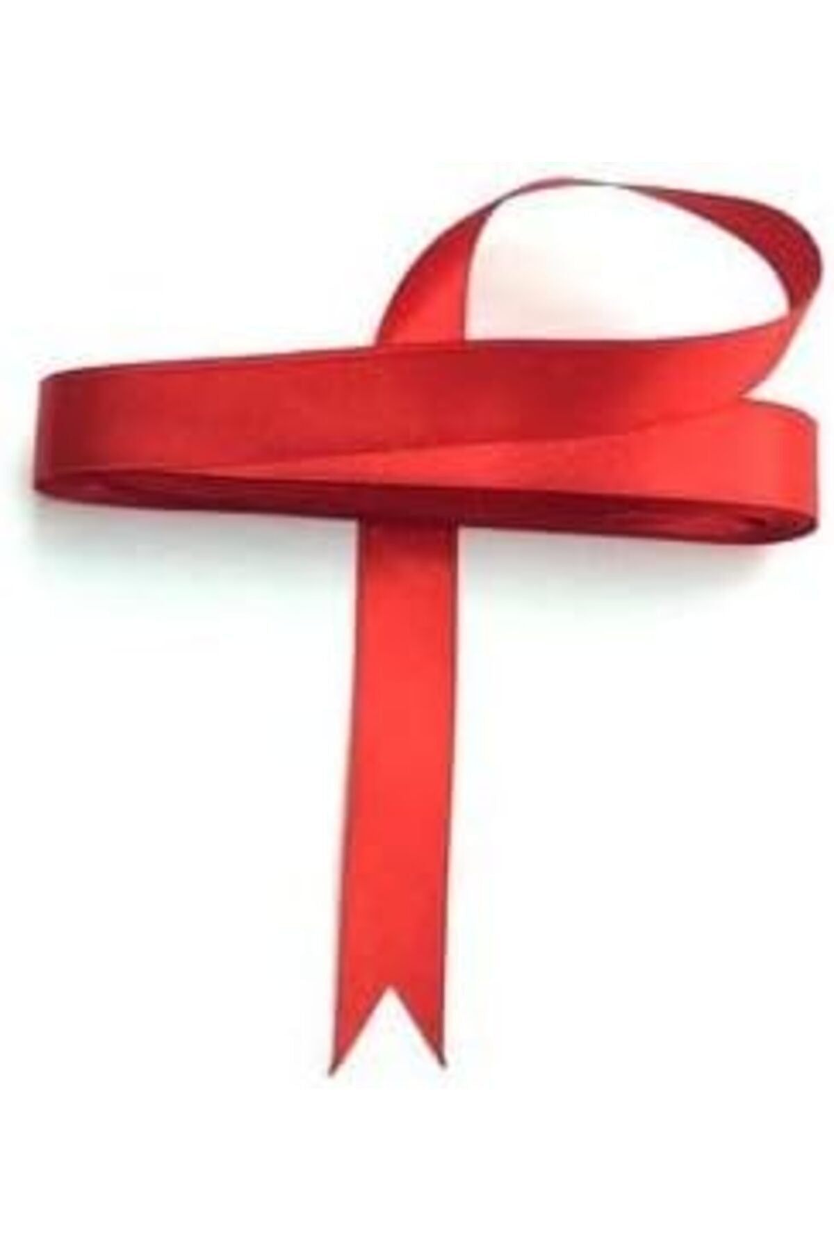 Kırmızı Saten Kurdele 1 cm 10 Metre 1 Adet