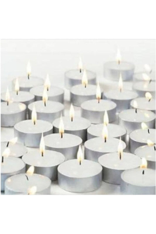 50 Li Tealight Mum Beyaz Tea Light 50 Adet