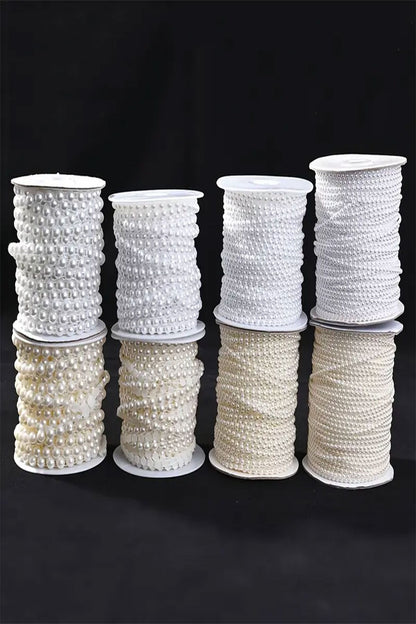 Weiße Sequentielle Halbperle 2 Meter – Stilvolles und elegantes Dekorationsmaterial