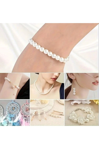 8mm 100 Gram Tam inci , Anahtarlı inci Yapımı Malzemesi , Hobi Ürünleri , Ekru İnci