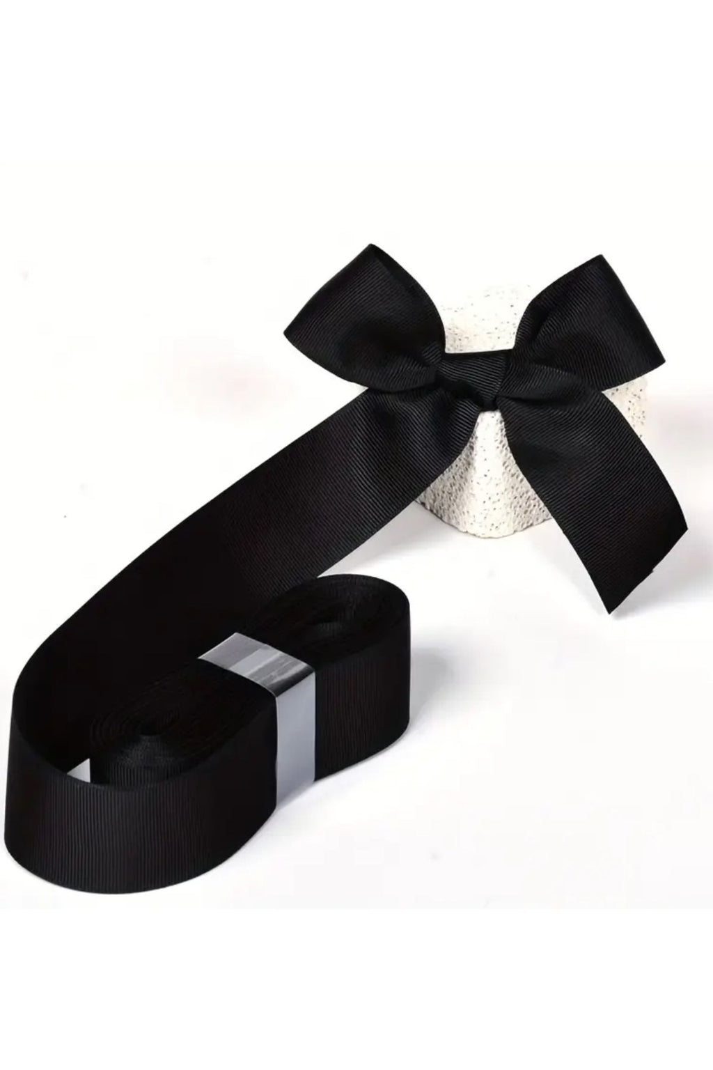 4cm Siyah Grogren Kurdele 5 Metre