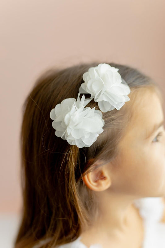 Weiße Mädchen Kinder 2er-Pack Clip Frida