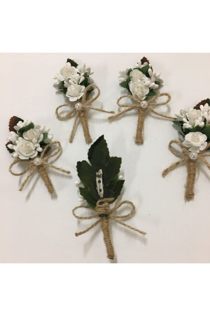 5 Boutonnieres für den Bräutigam