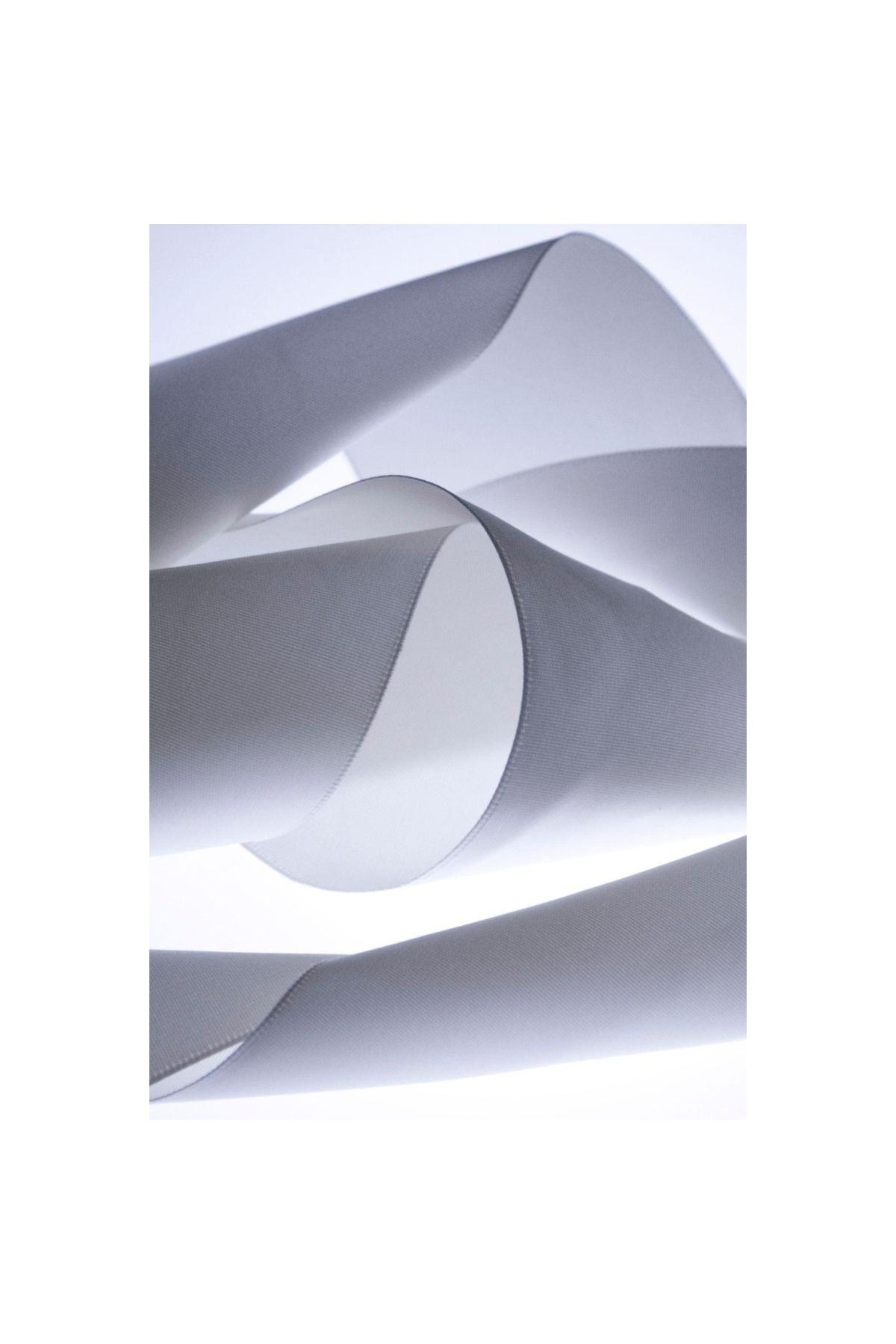 Saten Kurdele 6 cm Beyaz 5 Metre
