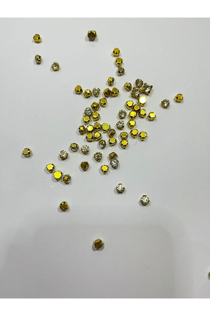 SS35 Beyoğlu-Stein, 30 Stück – Goldton, ideal für Schmuck und Dekoration