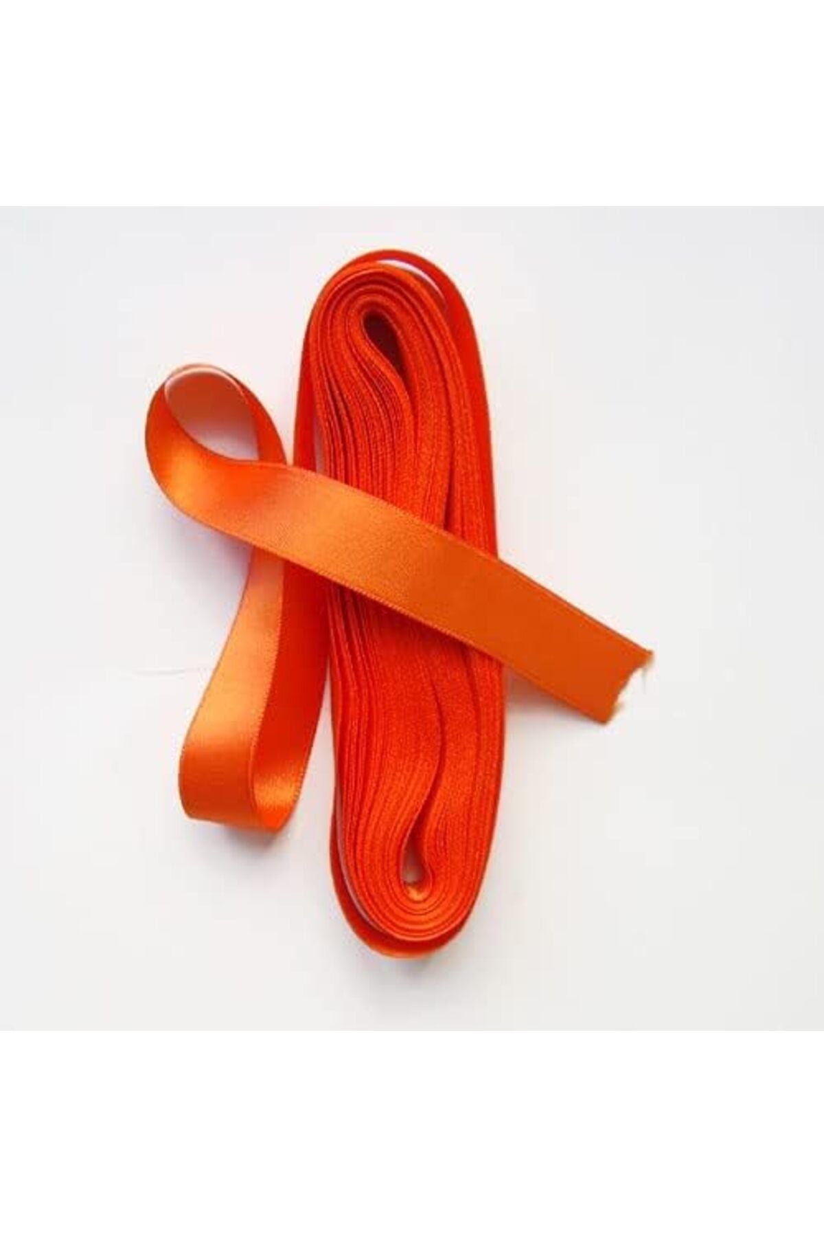 Turuncu Saten Kurdele 1 cm 10 Metre 1038993