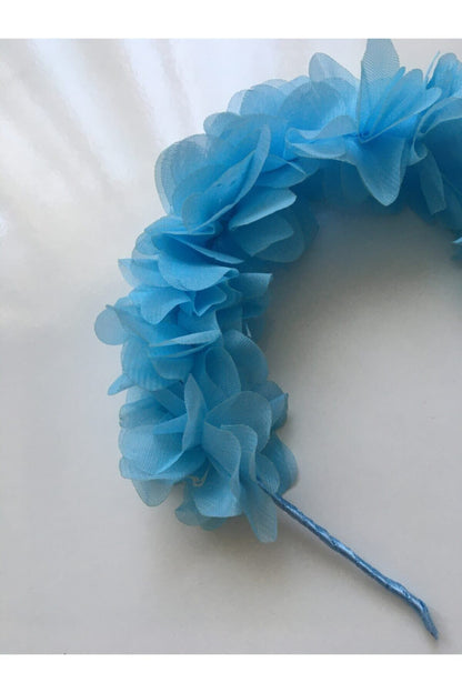 Florale Schwangerschaftskrone Partykrone Blau