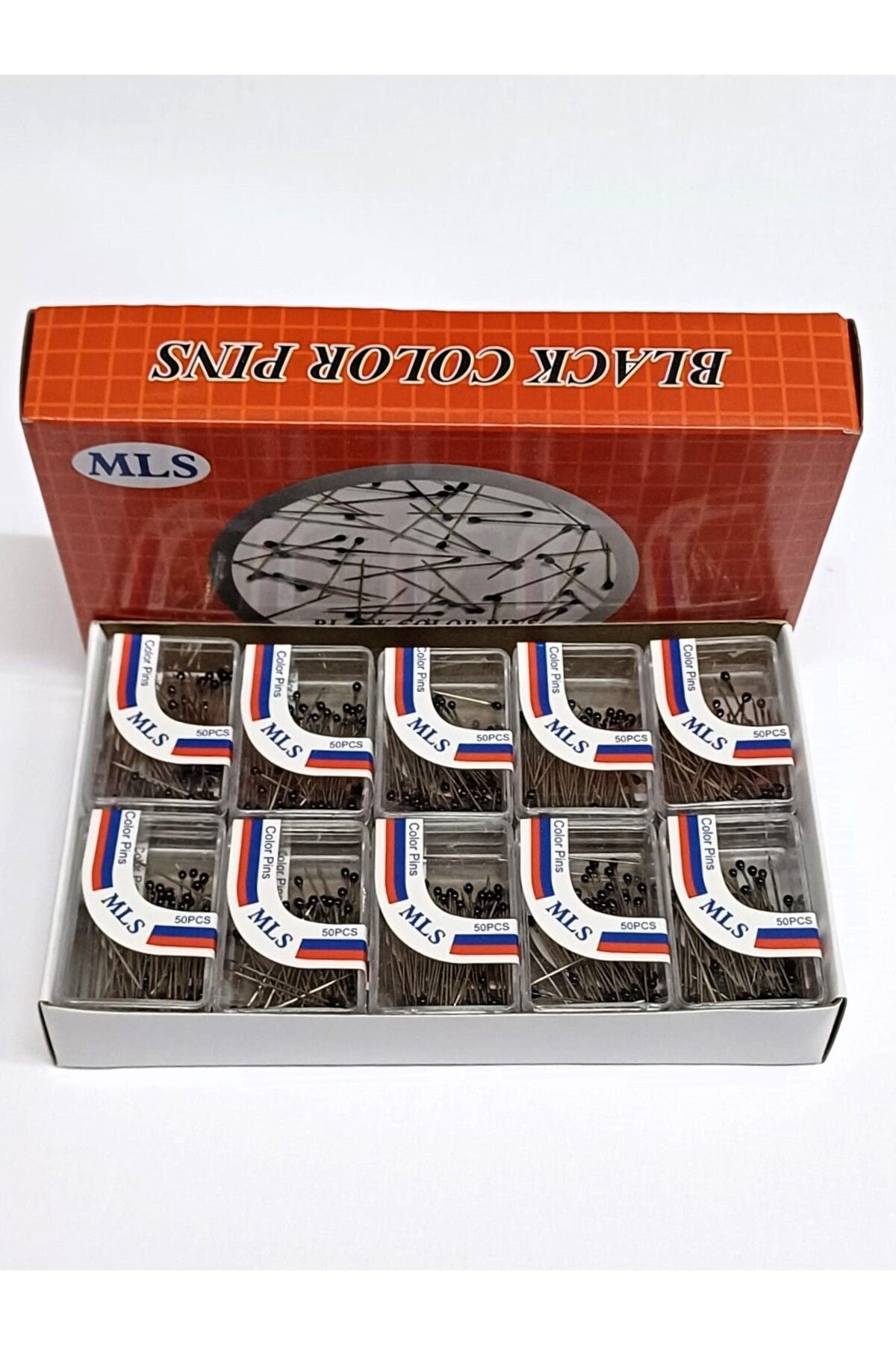 Schwarze Emaille-Anstecknadeln, 20 Packungen mit je 50 Stück (1000 Stück)
