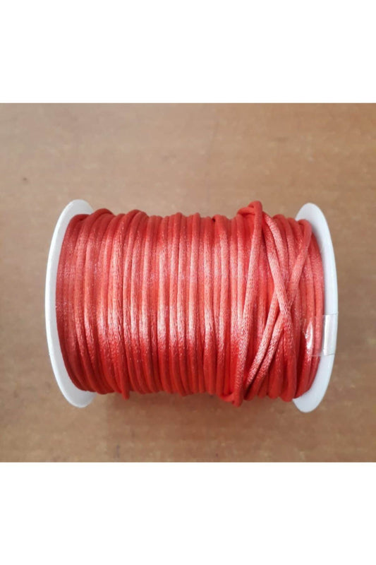 Saten-floş Ip (SIÇAN KUYRUĞU) Kalınlığı 2 Mm. Renk Nar Çiçeği 10 Metre