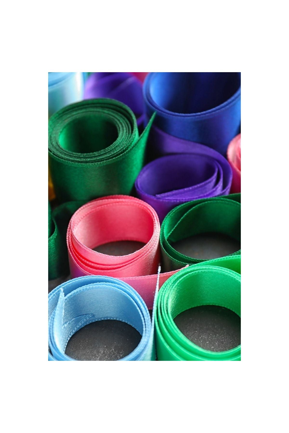 Saten Kurdele 6 cm Beyaz 10 Metre