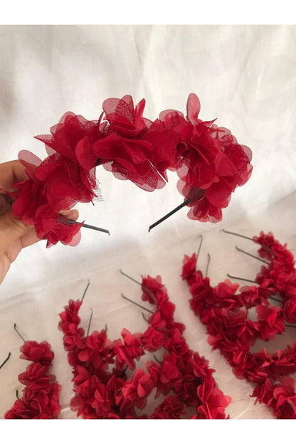 Burgunderrote Brautjungfernkrone, 10 Stück