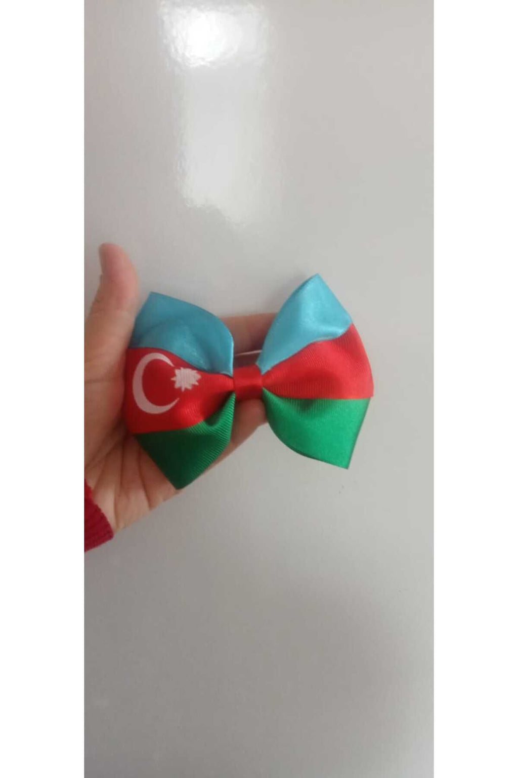 Aserbaidschan Flagge Konzept Clip-on Bowknot