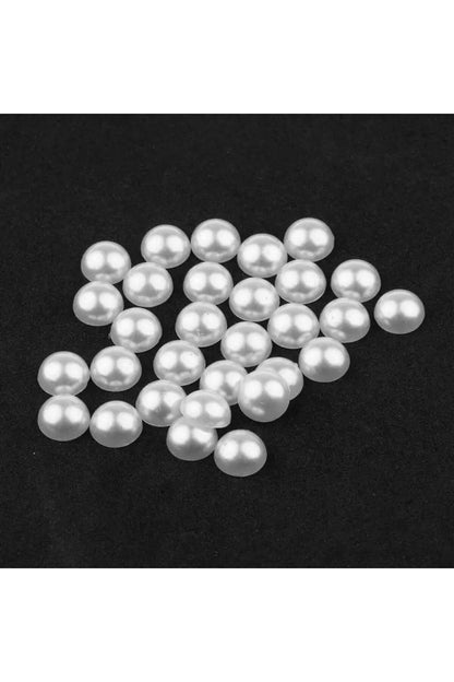 8mm Beyaz Yarım İnci Süsleme Boncuğu – Takı, Nikah Şekeri, Davetiye İçin