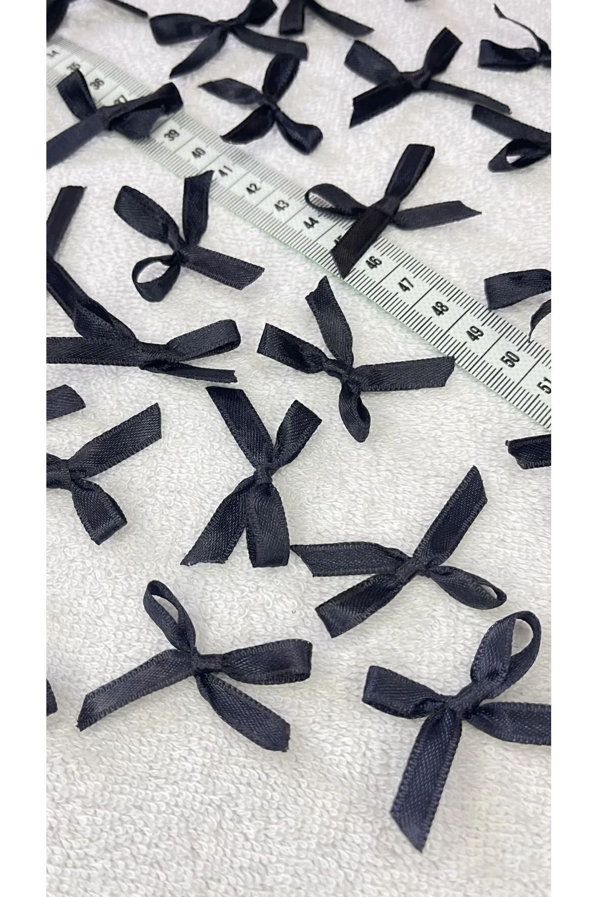 Fiyonk Saten Siyah 6 mm Kurdele 50 adet